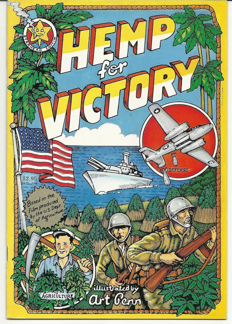 Historical poster titled Hemp for Victory.